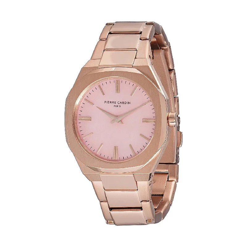 Élysée Chrysanthème Ladies’ Watch - Rose Gold Case, Pink Mother of Pearl Dial with Rose Gold Metal Strap