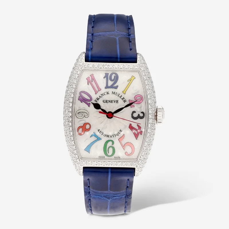 Franck Muller Cintree Curvex Color Dreams 18K White Gold Automatic Ladies Watch 7500SCATFOCOLDRD