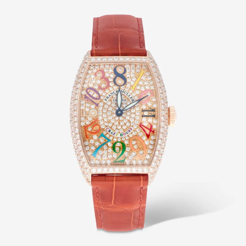 Franck Muller Cintrée Curvex Crazy Hours Color Dreams 18K Rose Gold Automatic Ladies Watch 5850CHDCDCOLDR