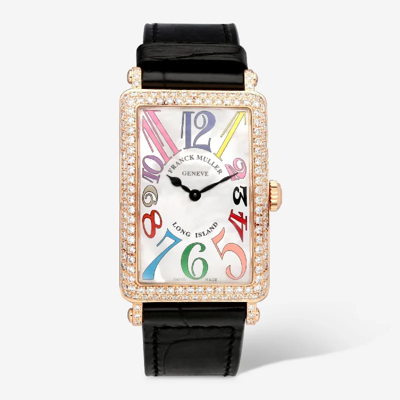 Franck Muller Long Island Color Dreams 18K Rose Gold Diamond Quartz Ladies Watch 952QZCOLDRMMOPD