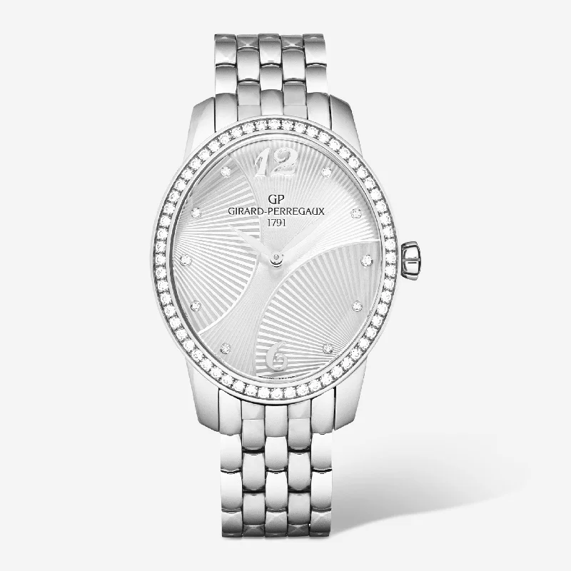 Girard-Perregaux Cat's Eye Diamond Stainless Steel Automatic Ladies Watch 80493D11A161-11A