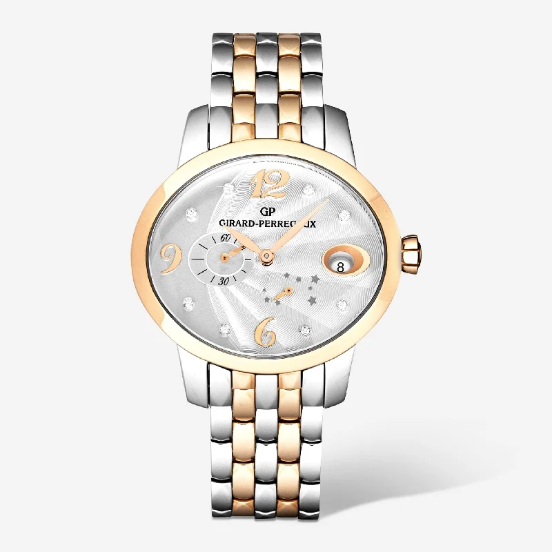 Girard-Perregaux Cat's Eye Two Tone Stainless Steel Automatic Ladies Watch 80486-56-162-56A