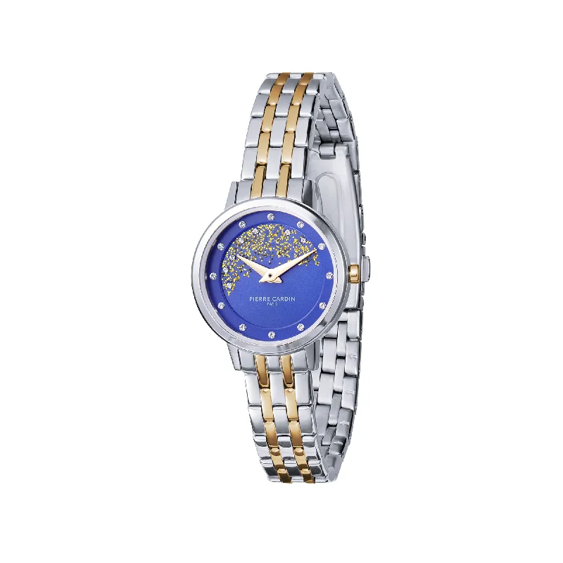 Goutte d'Or Lustre Ladies Two tone Watch with Blue Dial