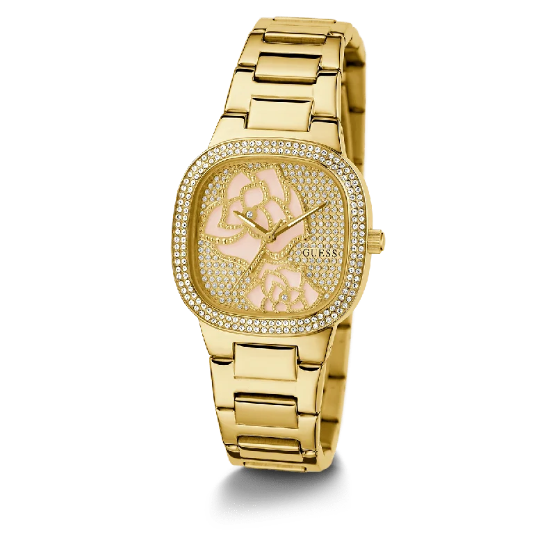 GUESS Ladies Gold Tone Analog Watch