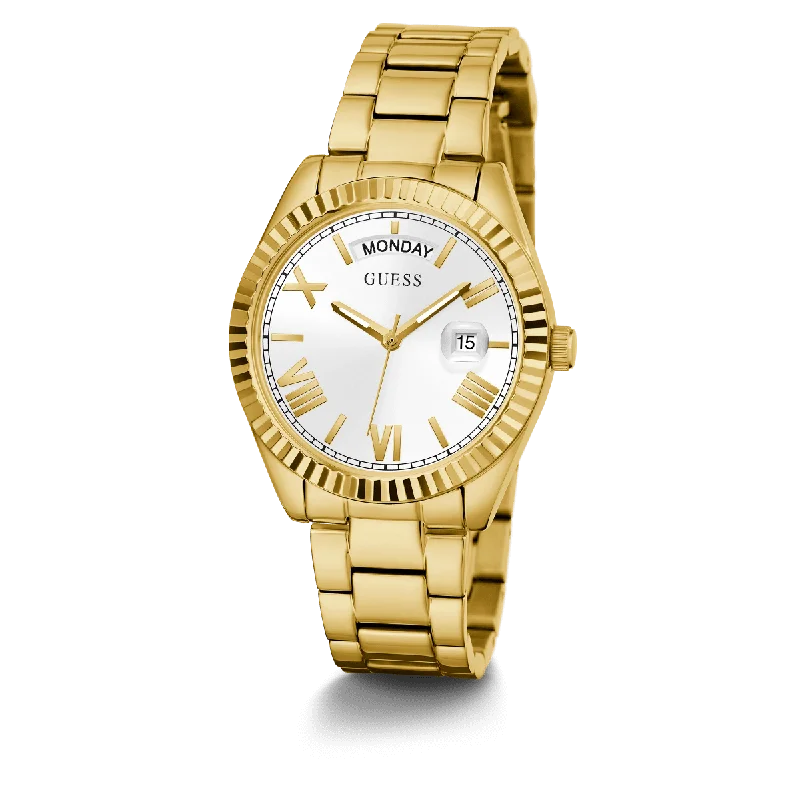 GUESS Ladies Gold Tone Day/Date Watch