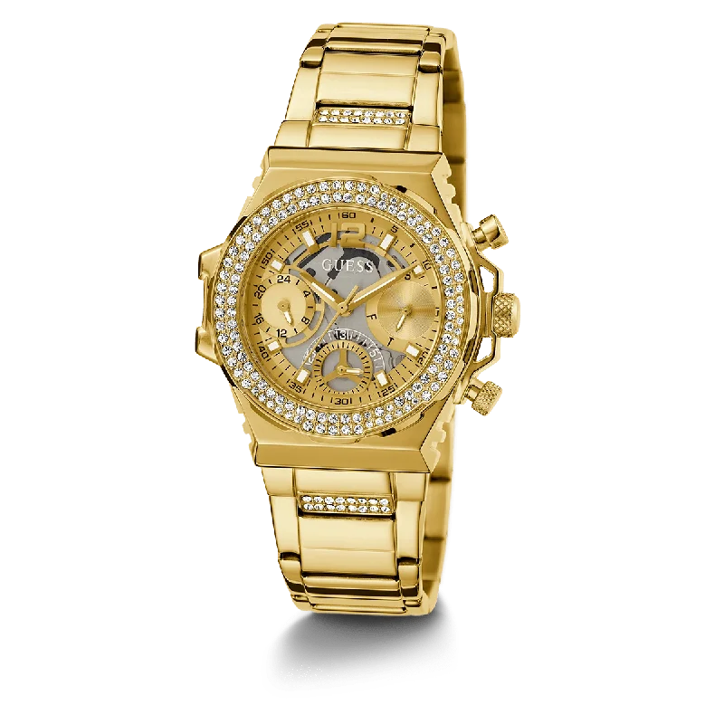 GUESS Ladies Gold Tone Multi-Function Watch