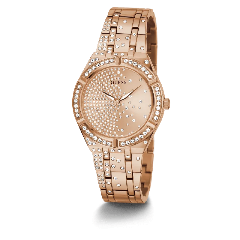 GUESS Ladies Rose Gold Tone Analog Watch