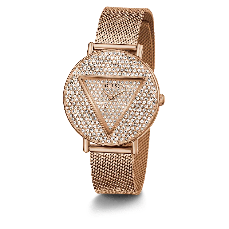 GUESS Ladies Rose Gold Tone Analog Watch