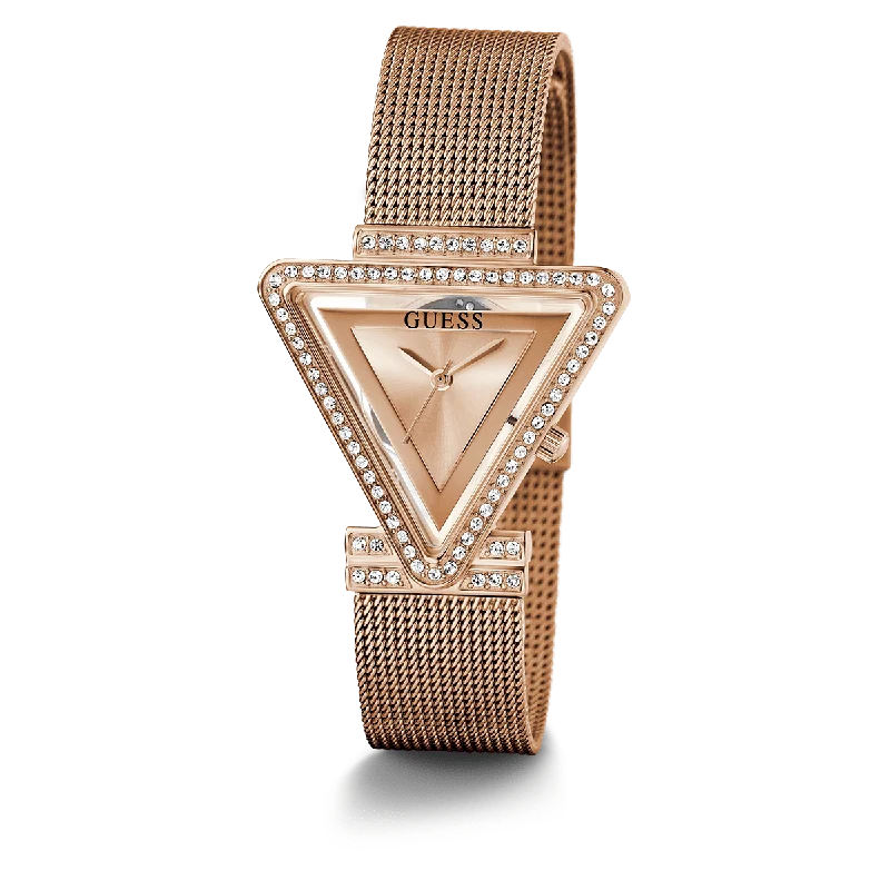 GUESS Ladies Rose Gold Tone Analog Watch