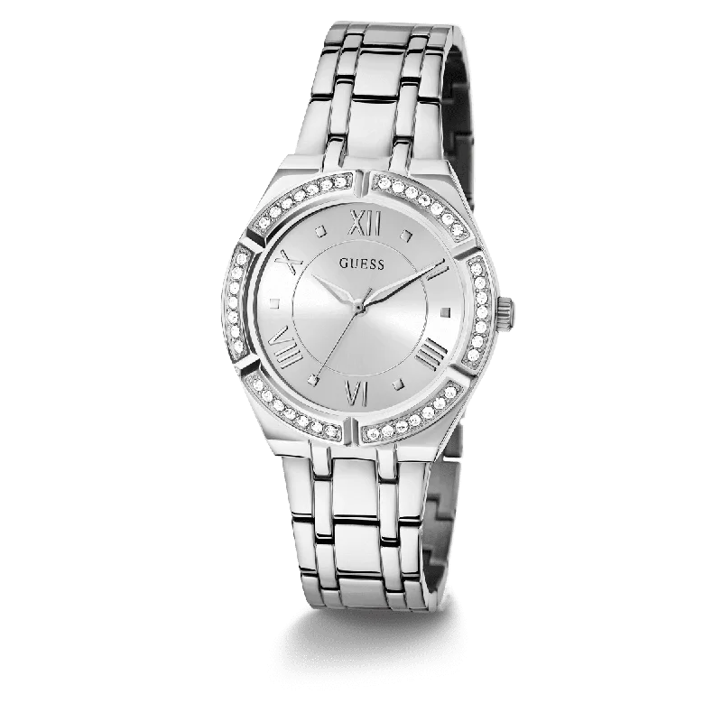 GUESS Ladies Silver Tone Analog Watch