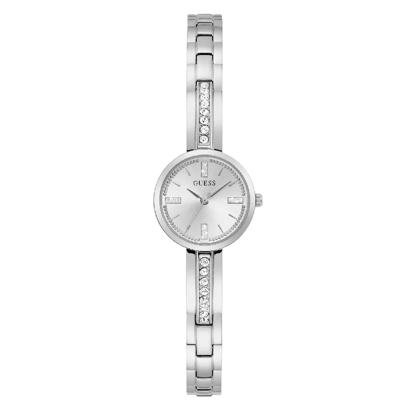 GUESS Ladies Silver Tone Analog Watch