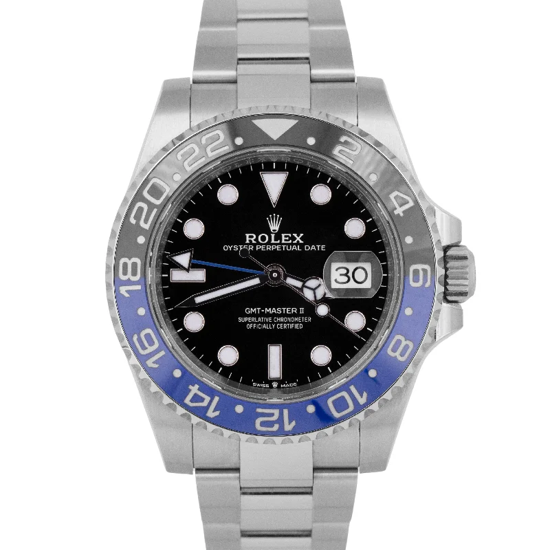 MINT Rolex GMT-Master II BATMAN Oyster Stainless Steel 40mm 126710 BLNR BOX