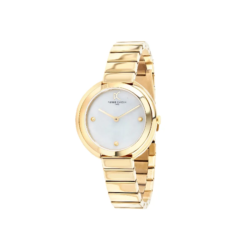 Montmartre Gold Watch with Metal Link Strap