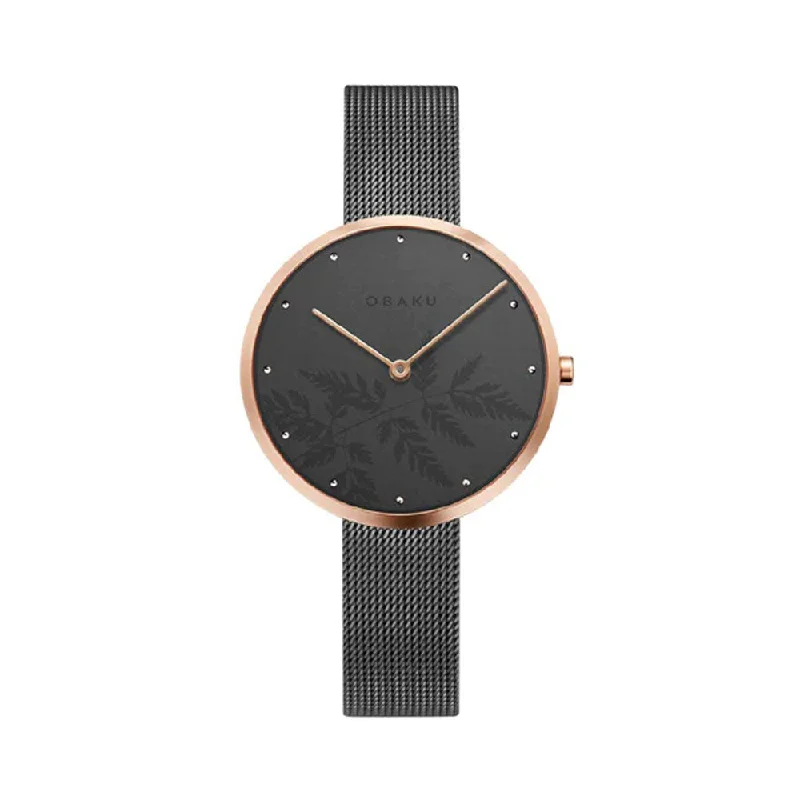 OBAKU V219LXVKMJ Hassel Natur Granite Analog Watch For Women