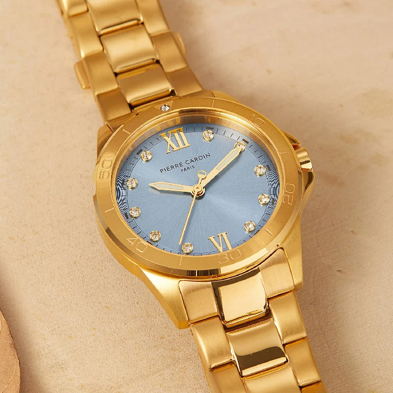 Observatoire Éclat Ladies’ Watch - Gold Case with Clear Sky Dial and Crystal Indexes