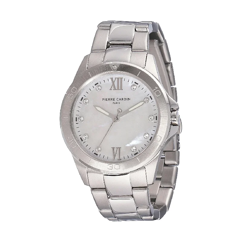 Observatoire Éclat Ladies’ Watch - Silver Case with White Mother of Pearl Dial and Crystal Indexes