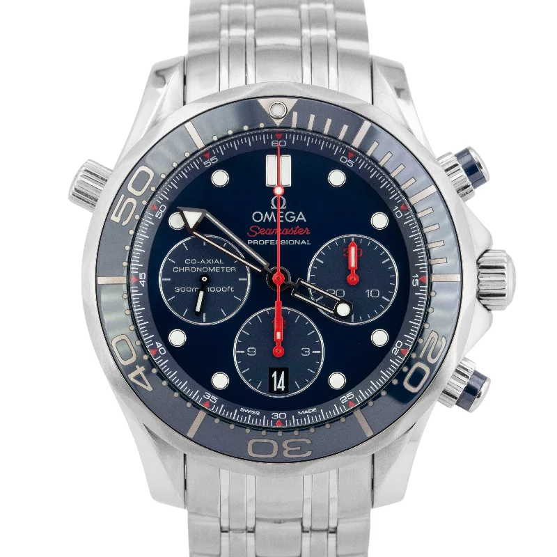 Omega Seamaster Chronograph 44mm Blue Stainless Steel 212.30.44.50.03.001 Watch