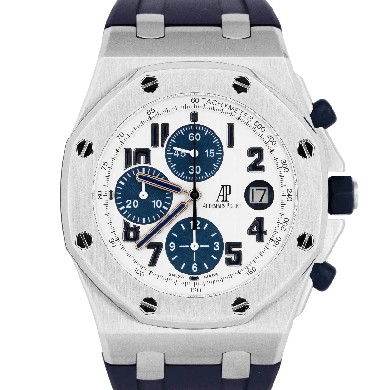 PAPERS Audemars Piguet Royal Oak Offshore NAVY BLUE Chronograph Steel 26170ST