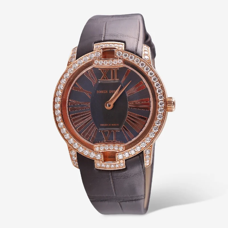 Roger Dubuis Velvet 18K Rose Gold Diamond Automatic Ladies Watch DBVE0015