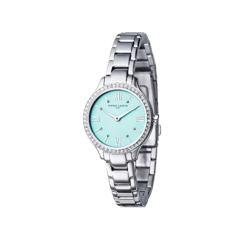 Saint-Louis Simplicity Ladies Stainless Steel Watch with Tiffany Blue Dial