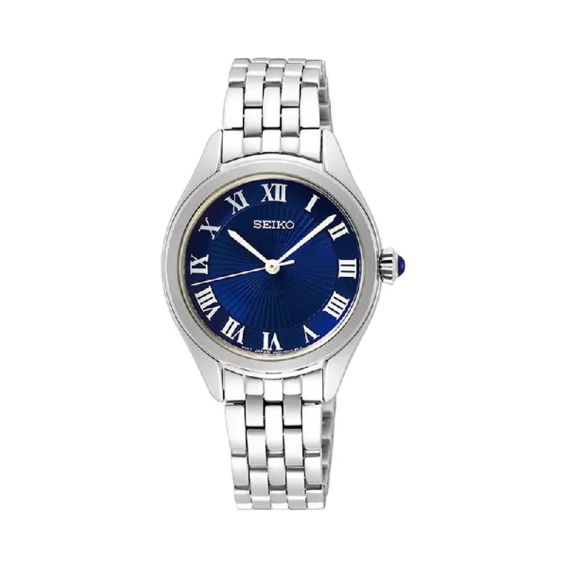 Seiko Analog Blue Dial Women's Watch-SUR329