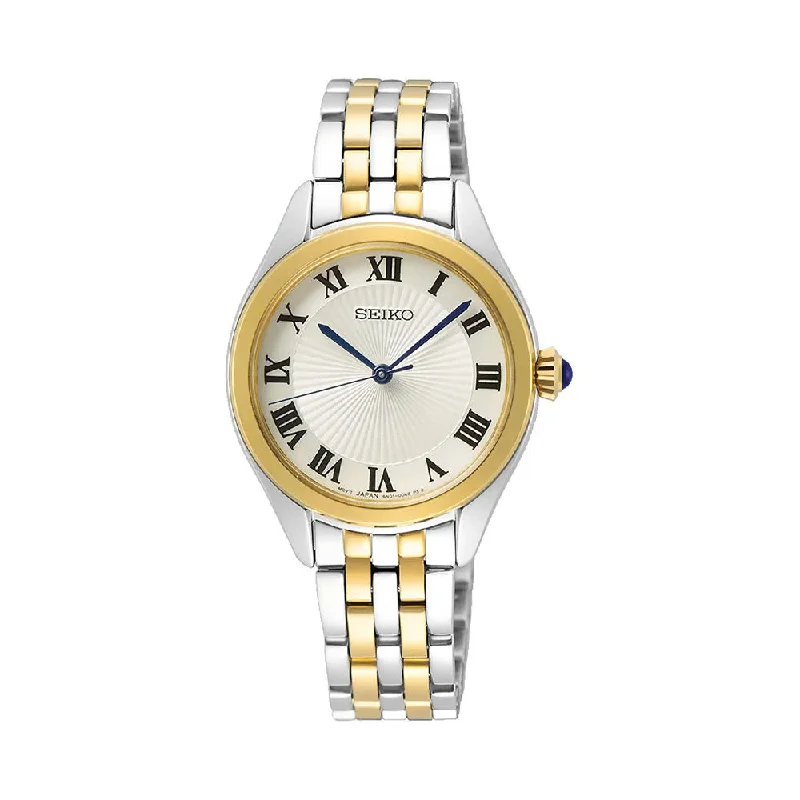 Seiko Analog White Dial Women's Watch-SUR330P1