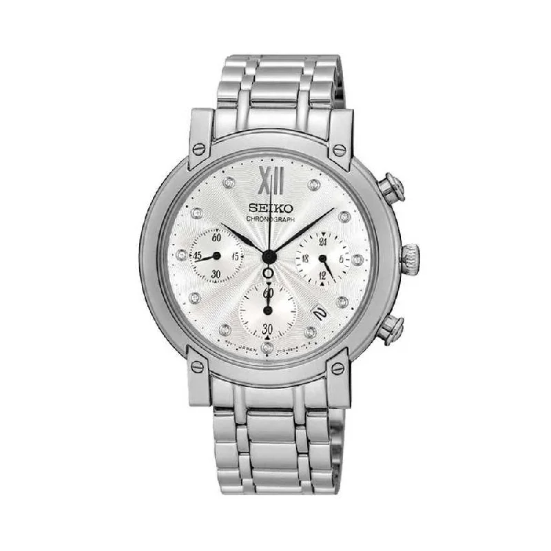 SEIKO SRW837P1 Neo Classic Chronograph Watch For Women