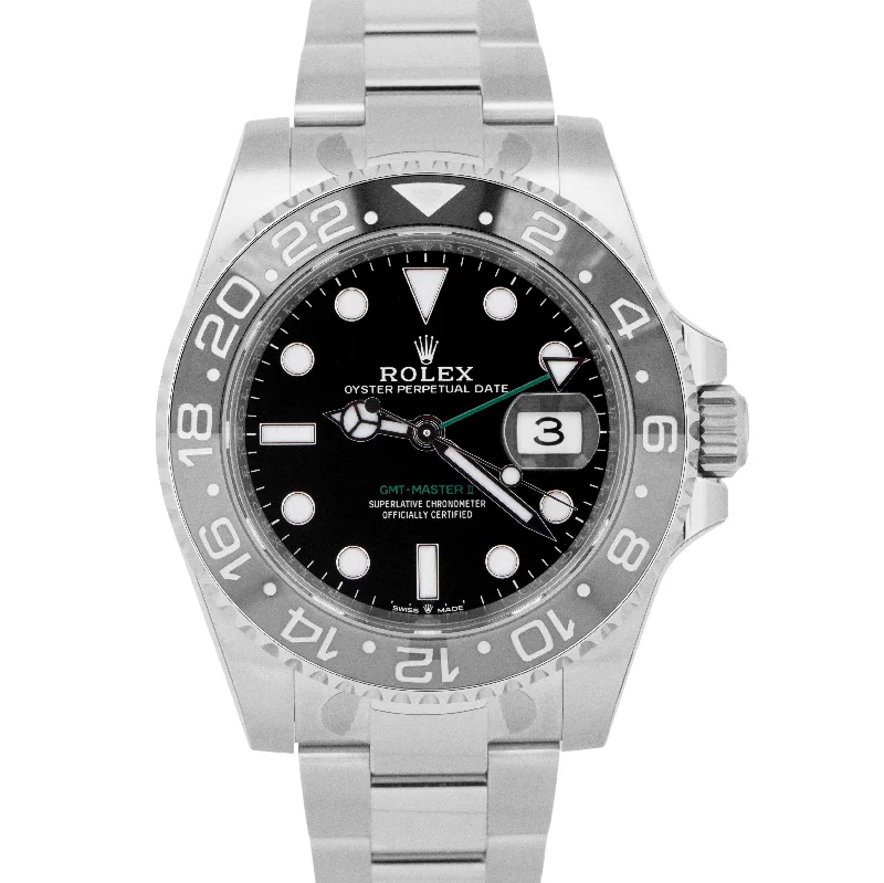 STICKERED NOV 2024 PAPERS Rolex GMT-Master II BRUCE WAYNE Watch 126710 GRNR BOX