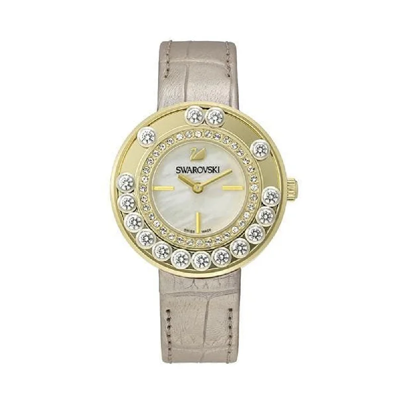 Swarovski Women's 5027203 Lovely Crystal Gold-Tone Leather Watch