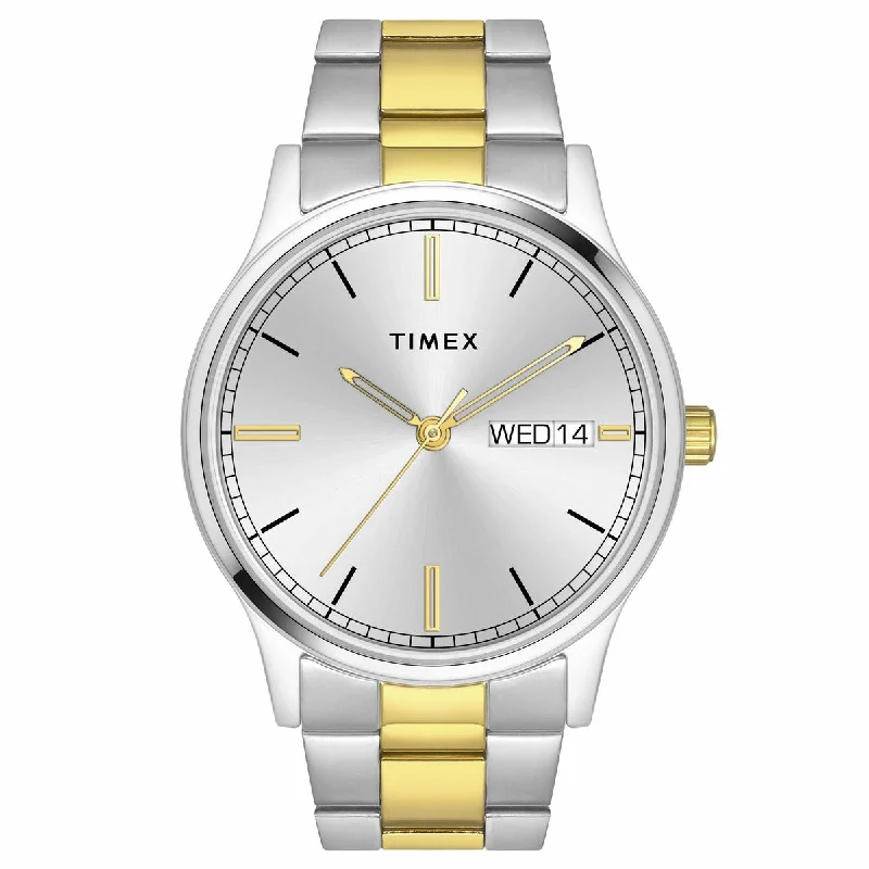 Timex Classics Collection Premium Quality Women's Analog Blue Dial Coloured Quartz Watch, Round Dial With 34mm Case Width - TWTL12100