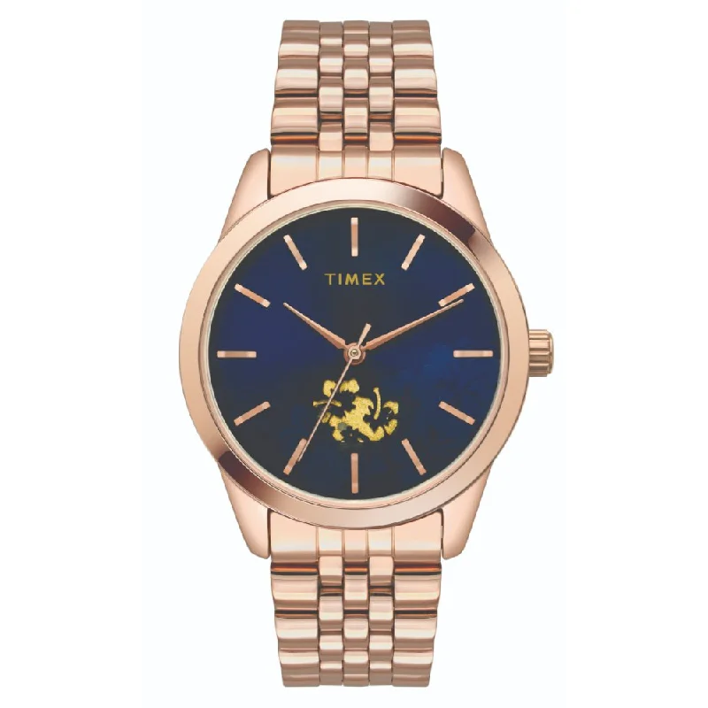 Timex Fashion Women's Blue Dial Round Case 3 Hands Function Watch -TWEL13109