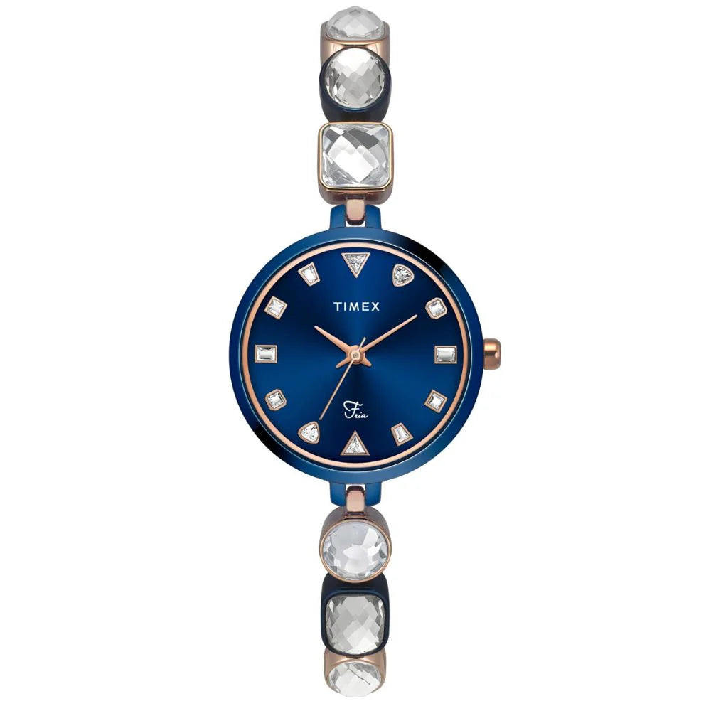 Timex Fria Women Blue Round Analog Watch - TWEL17303