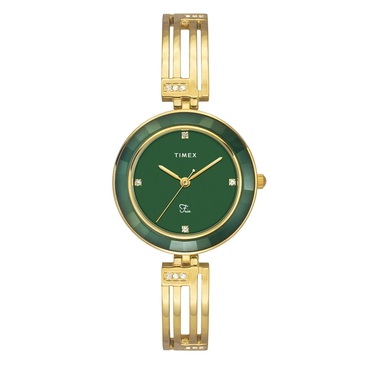 Timex Fria Women Green Round Dial Analog Watch - TWEL16205