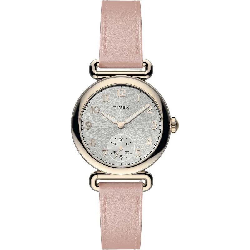 Timex Global Women's Rose Gold-Tone Dial Case Stainless-Steel Function Watch -TW2T88400