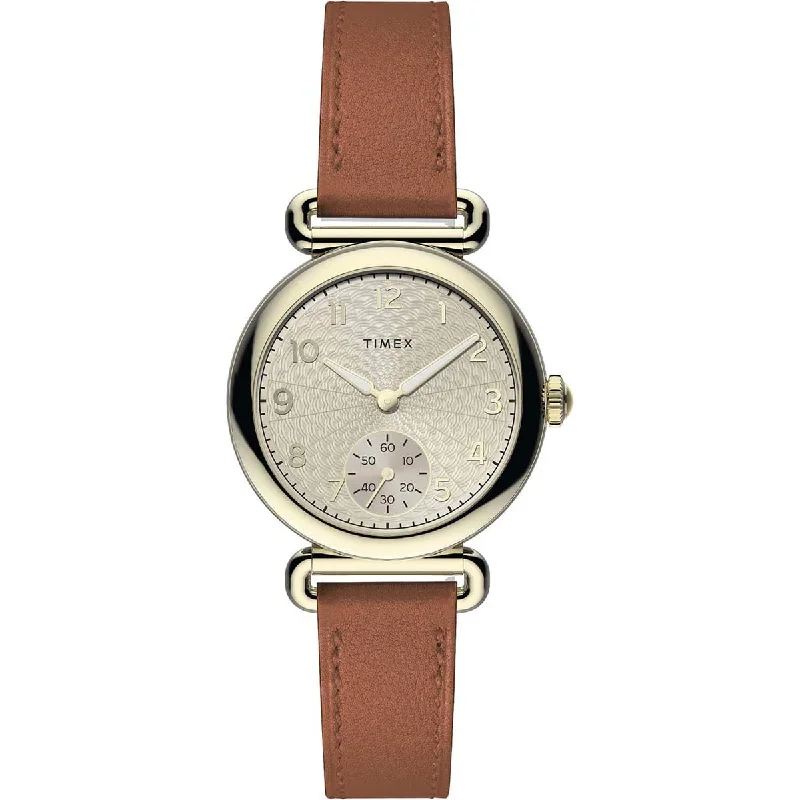 Timex Heritage Collection Women's Quartz Analog Gold-Tone Dial Round Case Stainless-Steel Function Watch -TW2T88000