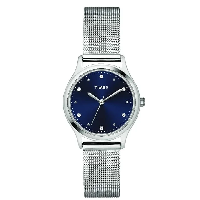 Timex  Women's Blue Analog Stainless Steel Watch TW0TL8707