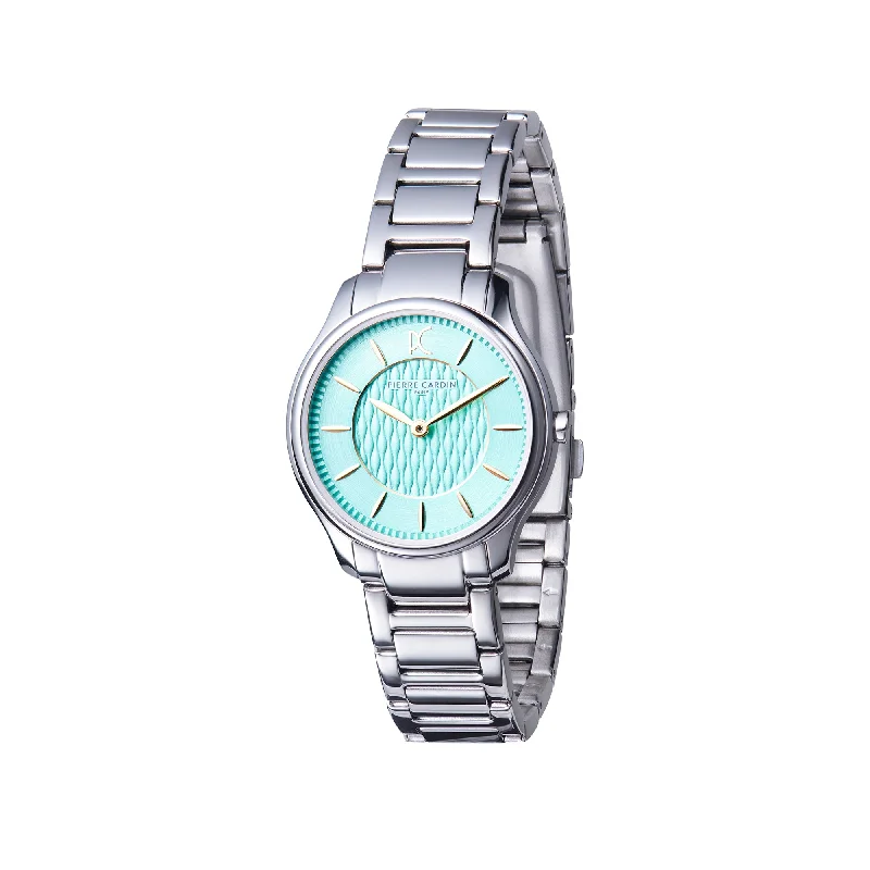 Vivienne Garnish Ladies Stainless Steel Watch with Tiffany Dial